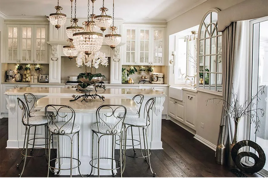 Kitchen with functional island layout and premium finishes