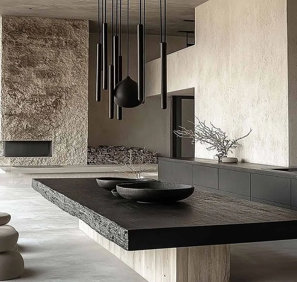 Consultation interior with furniture and material palettes